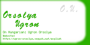 orsolya ugron business card